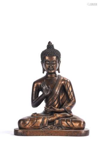 Chinese Bronze Figure of Shakyamuni