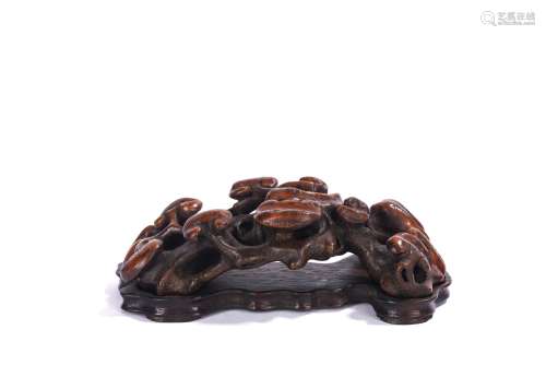 Chinese Bamboo Root Carved Brushrest