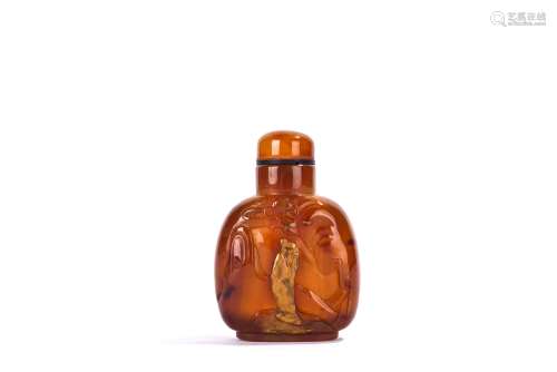 Chinese Agate Figure Snuff Bottle