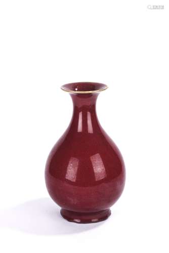 Chinese Oxblood Glazed Yuhuchun Vase