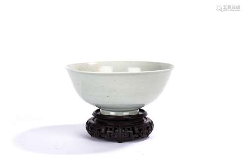 Chinese White Glazed Mouledd Bowl