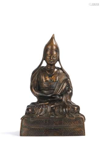 Tibetan Copper Figure of Lama