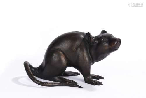 Chinese or Japanese Bronze Rat Figure