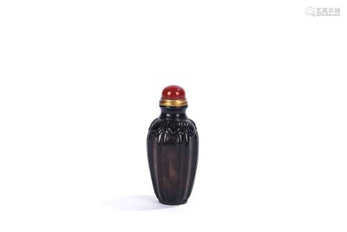 Chinese Black Crystal Melon Snuff Bottle