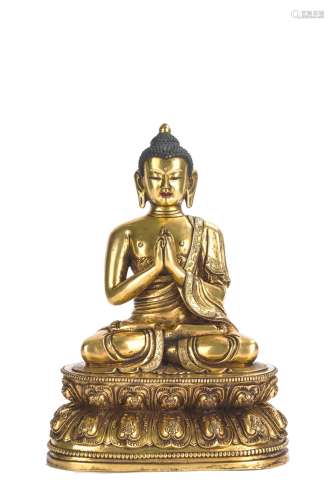 Fine Chinese Gilt Bronze Figure of Buddha