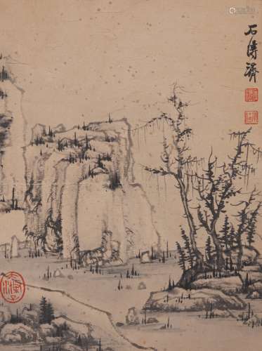 Landscape, signed Shi Tao (1642–1707)