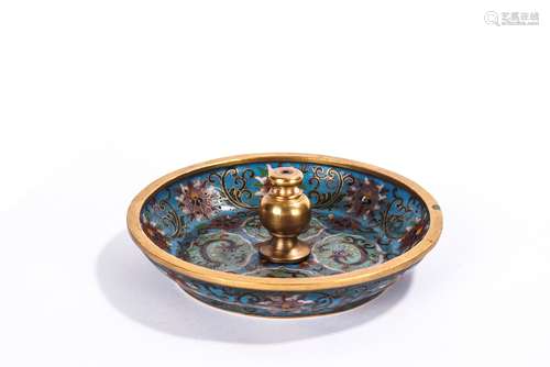 Chinese Cloisonne Enamel Incense Stick Tray