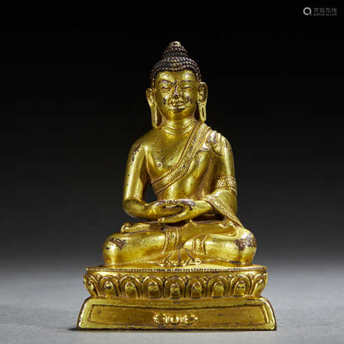 GILT-BRONZE BUDDHA STATUE