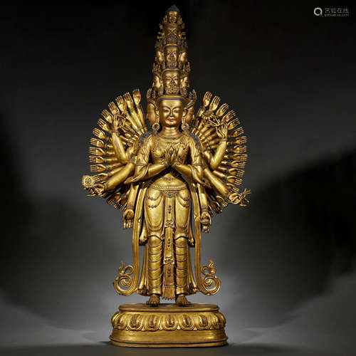 GILT-BRONZE BUDDHA STATUE