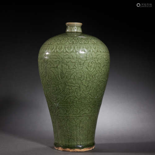 CHINESE LONGQUAN-CELADON VASE,MEIPING
