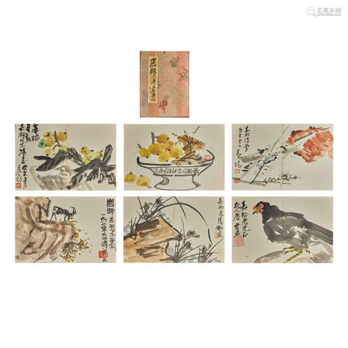 TANG YAN,CHINESE PAINTING AND CALLIGRAPHY ALBUM