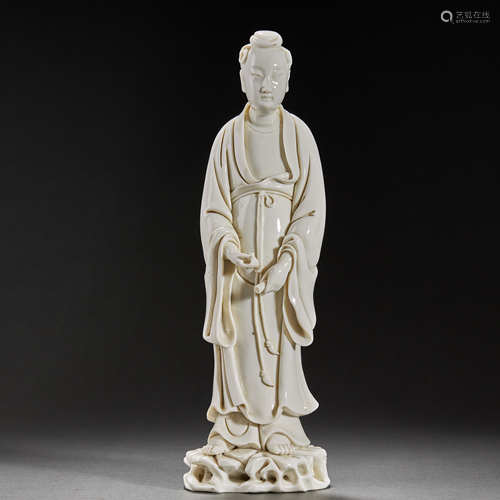 CHINESE DEHUA KILN WHITE PORCELAIN FIGURES