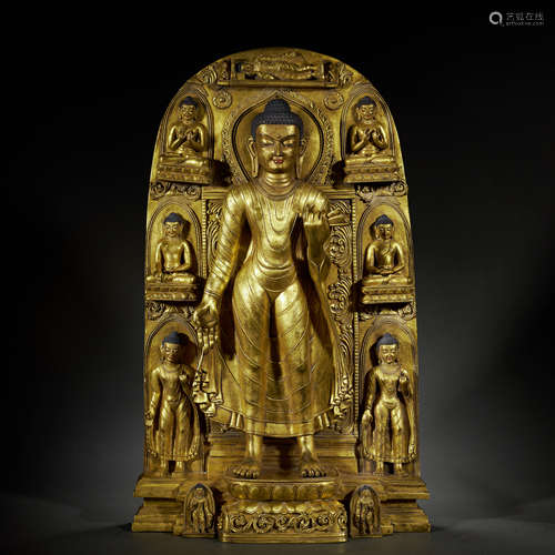 TIBETAN GILT-BRONZE BUDDHA STATUE