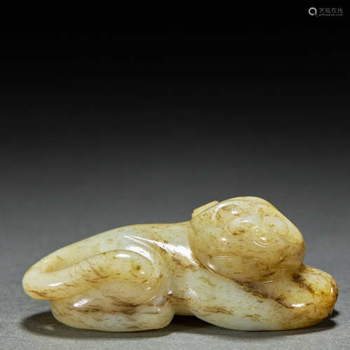 CHINESE HETIAN JADE BEAST,MING DYNASTY