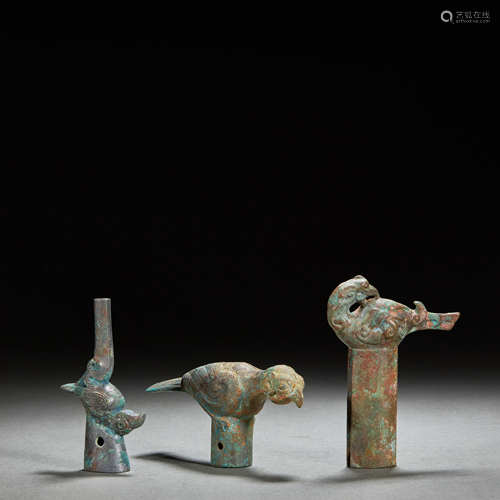 CHINESE A SET BRONZE ORNAMENTS