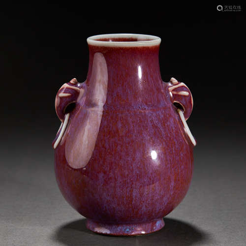 FLAMBE-GLAZED VASE,ZUN