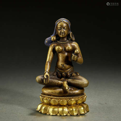 TIBETAN ALLOY BRONZE BUDDHA STATUE,ABOUT 8th-12th CENTURY