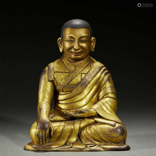 TIBETAN GILT-BRONZE BUDDHA STATUE