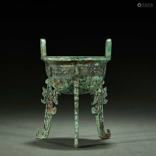 CHINESE BRONZE FOOD VESSEL,DING