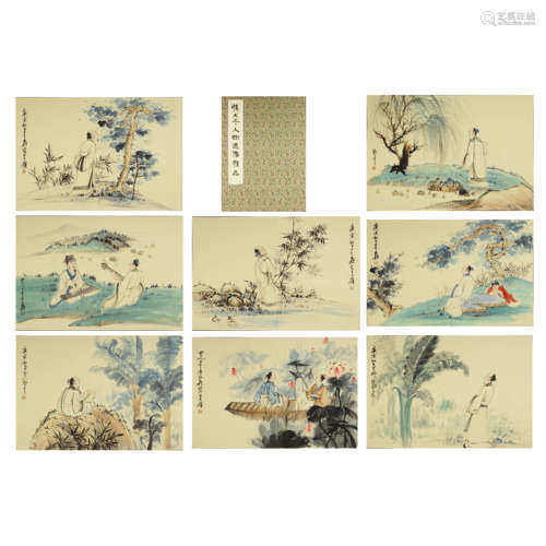 ZHANG DAQIAN,CHINESE PAINTING AND CALLIGRAPHY ALBUM