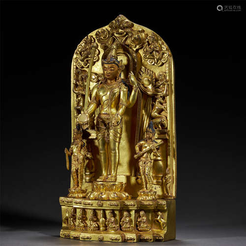 TIBETAN GILT-BRONZE BUDDHA STATUE