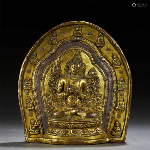 TIBETAN GILT-BRONZE BUDDHA STATUE