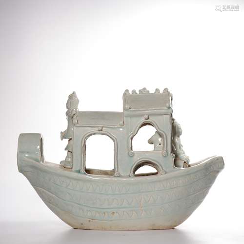 A CELADON-GLAZED SHIP