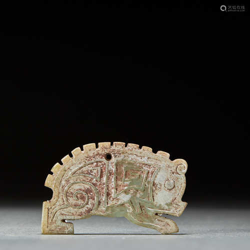 A JADE CARVED PENDANT