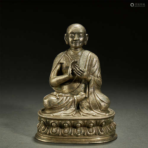 TIBETAN SILVER BUDDHA STATUE