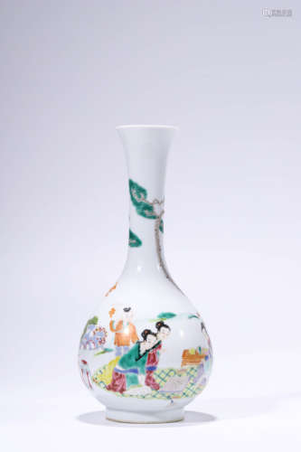 Famille Rose Figure Pattern Vase