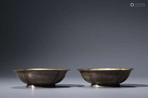 A Pair of Gilt-Silver Cup