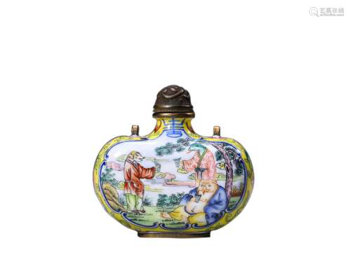 Qing Dynasty Enamel Snuff Bottle