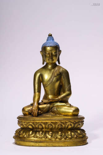 Gilt Bronze Sakyamuni Statue