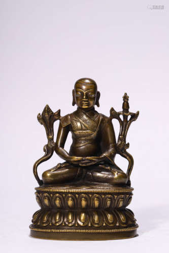 Bronze Shangshi Guru Statue