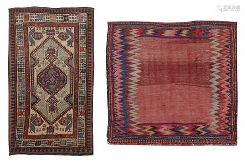 A SERAB RUG & FLAT WEAVE SAFREH