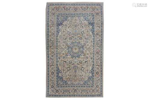 A EXTREMELY FINE PART SILK NAIN RUG, CENTRAL PERSIA
