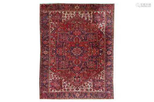 A FINE HERIZ CARPET, NORTH-WEST PERSIA