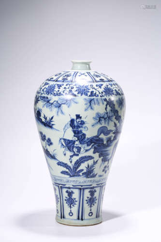 Blue And White Porcelain Tangled Branches Plum Vase