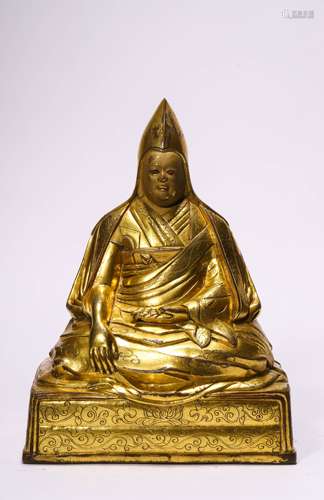 Gilt Bronze Shangshi Guru Buddha