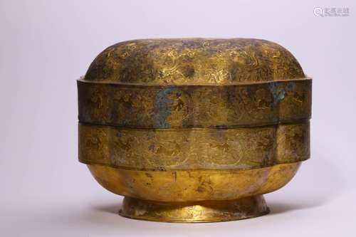 Gilt Bronze Phoenix Patterned Box