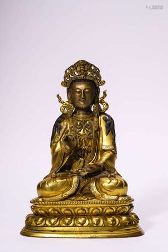 Gilt Bronze Amitāyus aka Amitābha Buddha