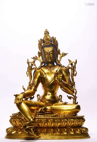 Gilt Bronze Bodhisattva Tara Statue