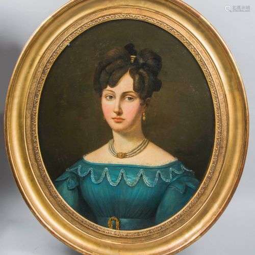 Ecole française du XIXème siècle, Portrait d'une dame de qua...