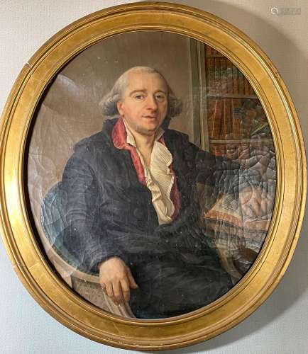 Ecole française de la fin du XVIIIème siècle, Portrait d'hom...