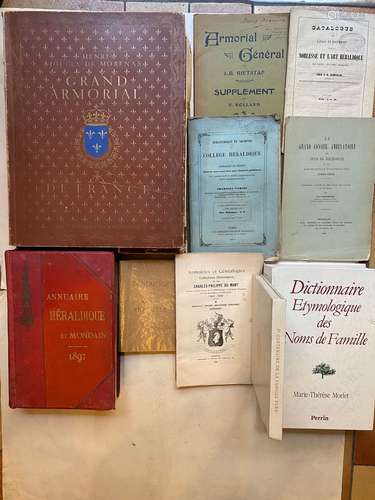 [HERALDIQUE] Ensemble de 25 volumes dont : 2 tomes du Jougla...