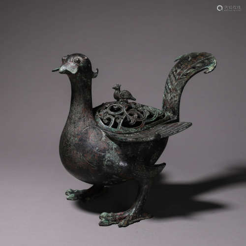 A Phoenix And Bird Hollow Pattern Incense Burner