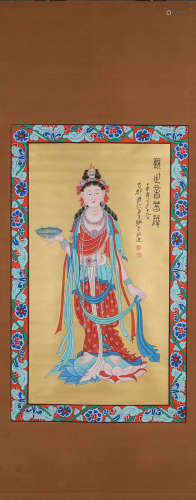 A Chinese Buddha Painting, Zhang Daqian Mark
