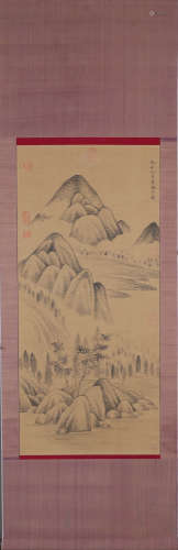 A Landscape Chinese Painting Ni Wangzan Mark