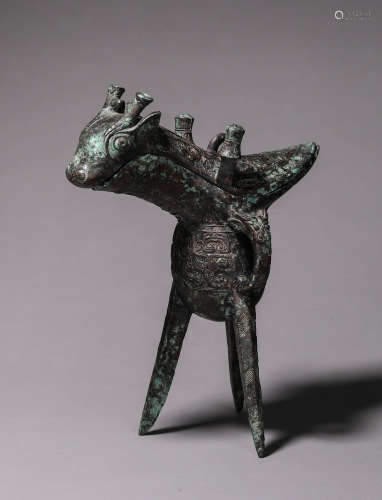 A Bronze Ware Carved Sheep Wine Cup
