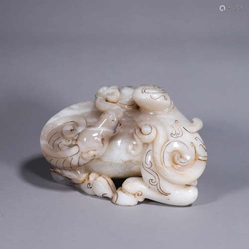 A Jade Carved Beast Ornament